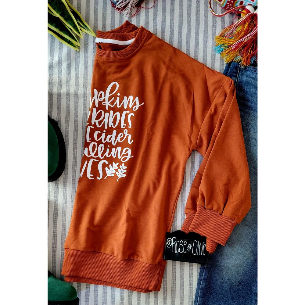 Oversized Fall Vibes Long Sleeve Sweatshirt